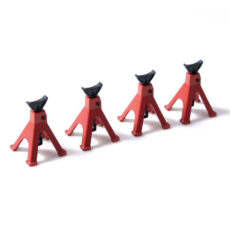 Set of 4 red lifting jacks for RC models and vehicles