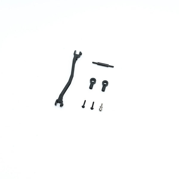 FCX24M Steering Linkage Set with black linkage and mounting hardware.