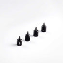 Set of four black drive cups for remote control vehicles