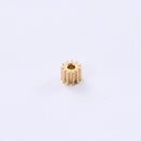 Brass 11T pinion gear for RC models, enhancing performance and reliability.