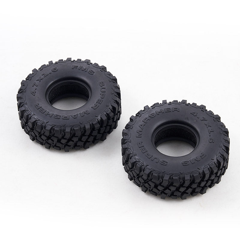 FCX10 Discovery MT Tires 4.72" 1 Pair (25 Degrees) with Foam