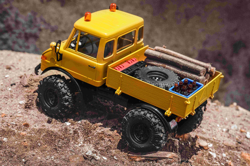 FairRC 1/24 FCX24 Unimog 421 Yellow Mod RTR