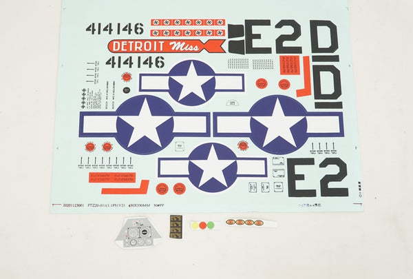 Arrows 1100mm P-51 Mustang V2 Decal sheet