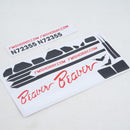 800mm Beaver Decal Sheet (Yellow/Red)