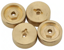 Brass Wheel Hexes for HBP240510 Stub Axles, 4pcs