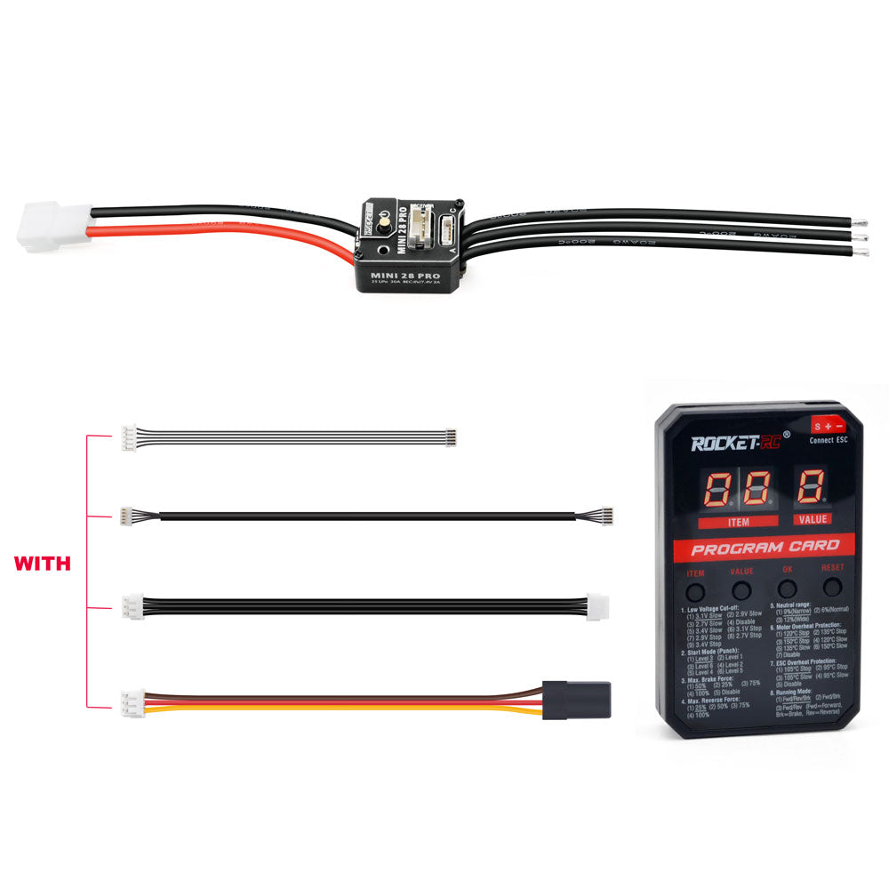 Rocket RC Mini Sensored Brushless Motor & ESC Set For 1/24 1