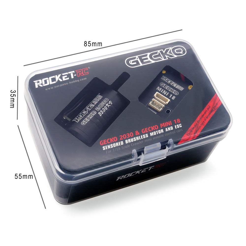 Rocket RC Gecko 2030 Sensored Brushless Motor + Gecko MINI 18 ESC Set