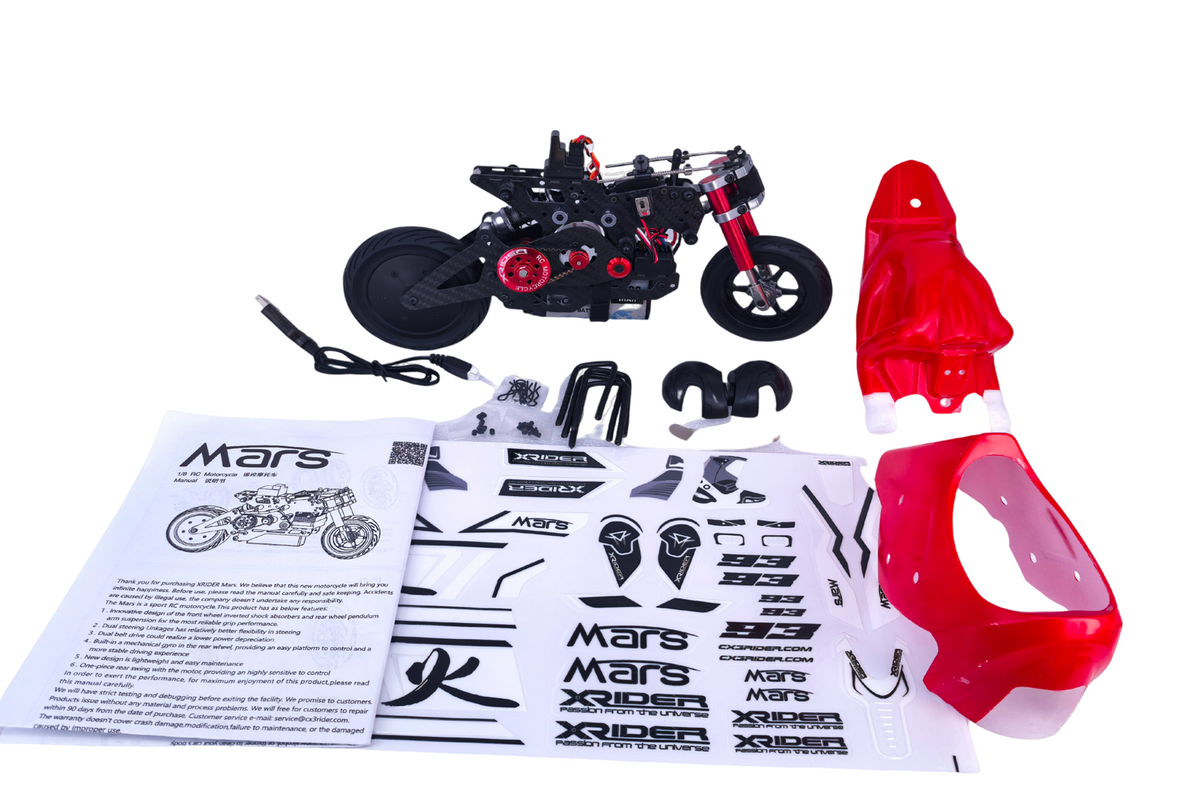 X-Rider Mars 1/8 Motorcycle Brushed RTR X-Rider Mars 1/8 Motorcycle Brushed RTR