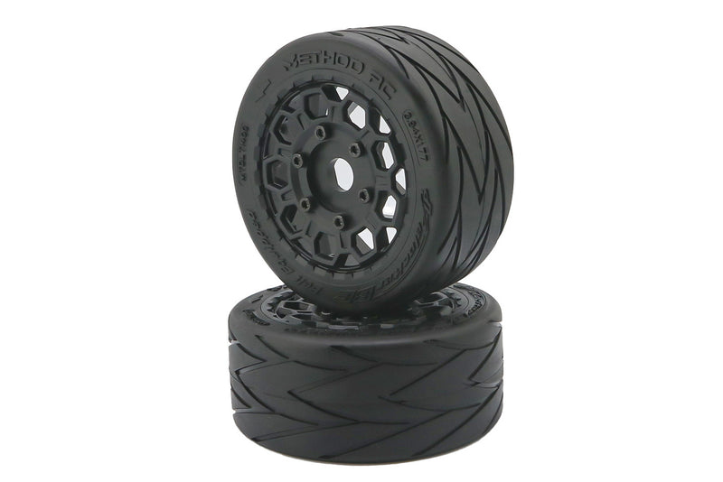 Method RC Velociter Belted 1/7th On Road Tires On Hive 17mm Hex Wheels (2PCS, Glued)