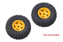 BATRAZZI 0.9" Aluminum Star Road Wheels Yellow 4pcs for SCX24/CR24/FCX24M (D90/D110 & Tacoma)