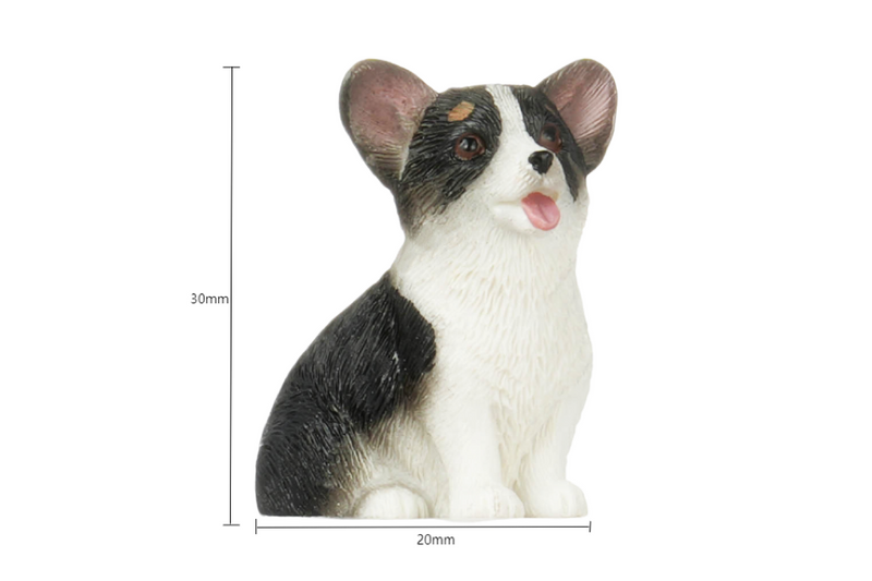 Mini Simulation Corgi Decoration for 1/18 & 1/24 RC Cars (Black)