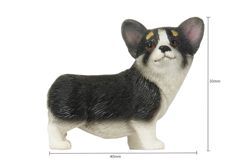 Mini Simulation Corgi Decoration for 1/18 & 1/24 RC Cars (Black)