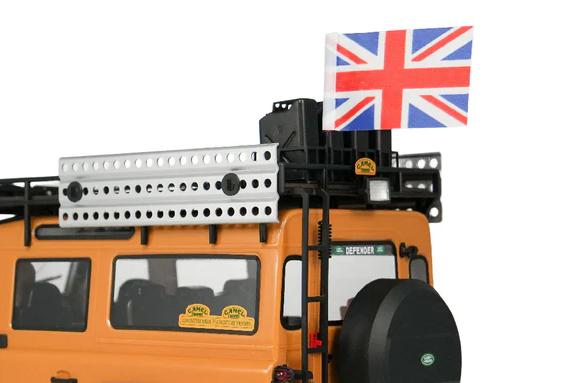 Metal Antenna with National Flag Simulation Decoration Accessories for 1/10 RC Crawler