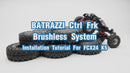 BATRAZZI Ctrl Frk 3200KV Brushless Outrunner Motor, Receiver and FOC ESC Set for FCX18 / FCX24