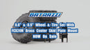 Batrazzi 0.9" Wheel & Tire Set with FCX24M Brass Center Skid Plate Mount