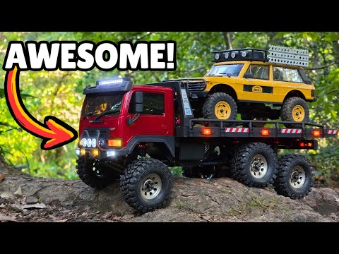 FairRC 1/18 CR18P ARKTOS 6x6 Flatbed Black Mod RTR RC Truck