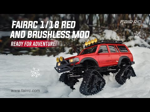 FairRC 1/18 FCX18S LC80 S Red and Brushless Mod RTR RC Crawler