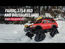 FairRC 1/18 FCX18 LC80 Red and Brushless Mod RTR RC Truck