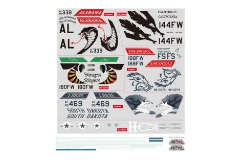 70MM F-16C Decal Sheet