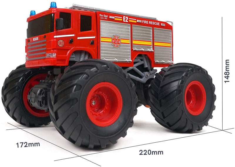 WOWRC 1/18 Remote Control Fire Truck RC (Red)