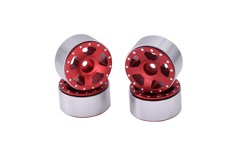 Aluminum Starfish Coloful Beadlock Wheels 4pcs/set Dia 28mm, Height 14.5mm For Axial SCX24