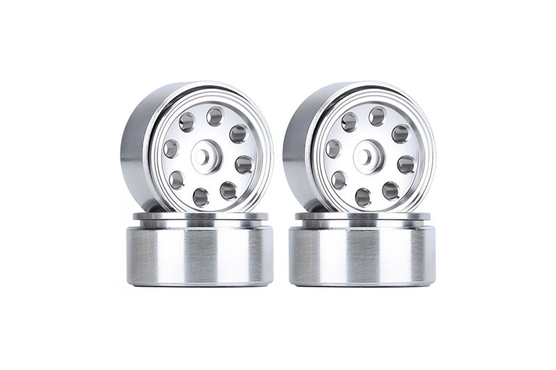 Aluminum Flower Eight-hole Beadlock Wheels 4pcs/set Dia 30mm, Height 15mm For Axial SCX24