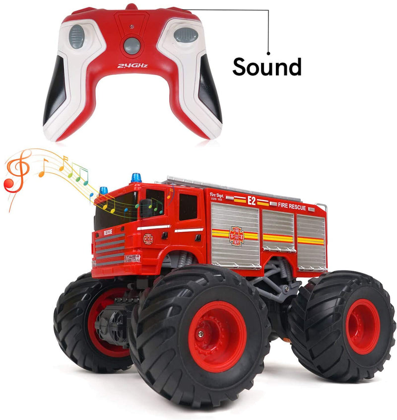 WOWRC 1/18 Remote Control Fire Truck RC (Red)