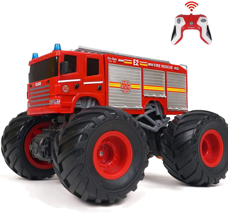 WOWRC 1/18 Remote Control Fire Truck RC (Red)