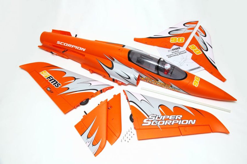 FMS 90mm Super Scorpion Orange with Reflex PNP